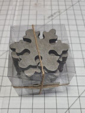 Snowflake  Wood Cutouts X11 NIBox, 4"×4"